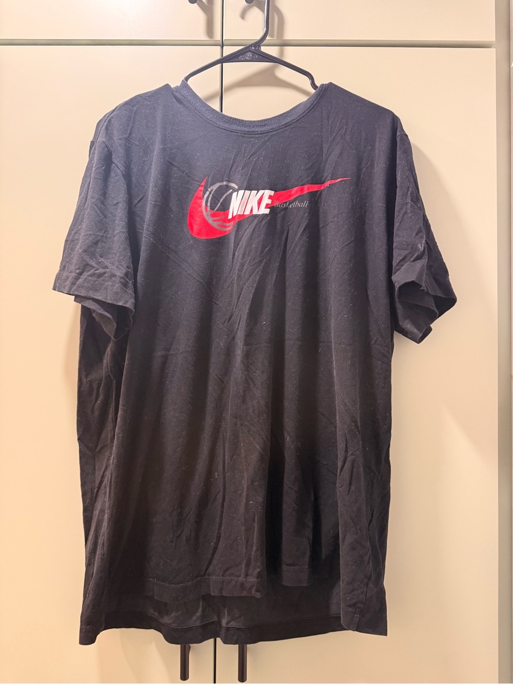 Nike Black Short Sleeve Tee with Red Swoosh